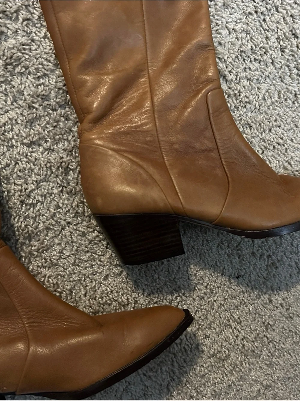 Aldo Tan Over-the-Knee Leather Boots Indie Sleaze Western Coastal Cowgirl Fall